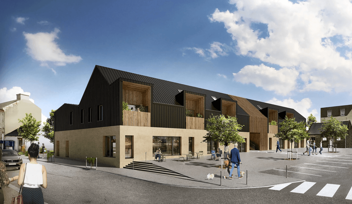 Photo du projet 18 logements, locaux tertiaires, cellules de santé | Milizac